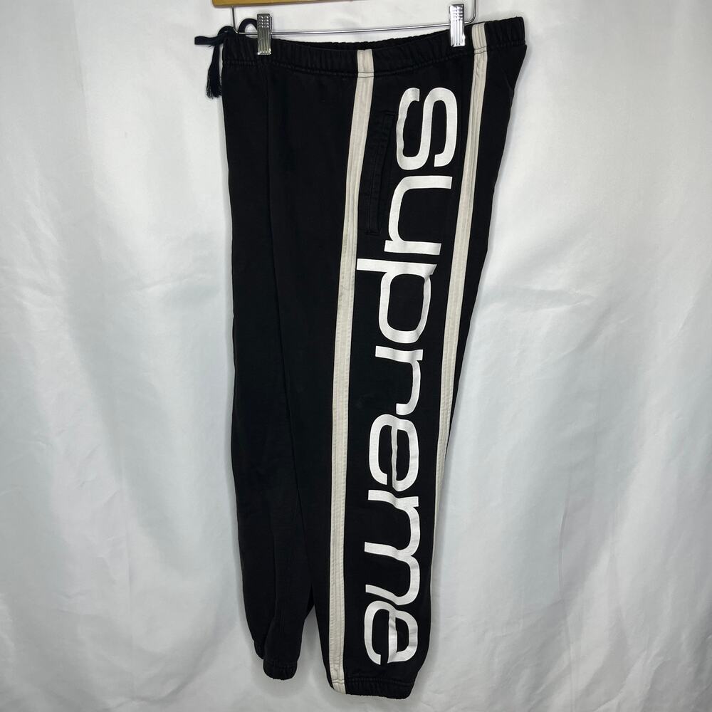 FW20 2020 Supreme NYC Big Logo Paneled Sweatpants in Black Size Small